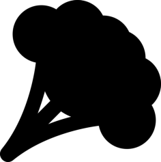 Broccoli Vegetable Silhouette Line Tracing Svg Vector, Free Vectors File
